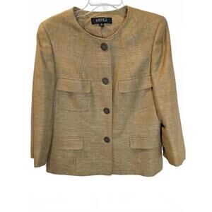 Kasper Women's Beige Skirt Suit Set - Blazer and Pencil Skirt